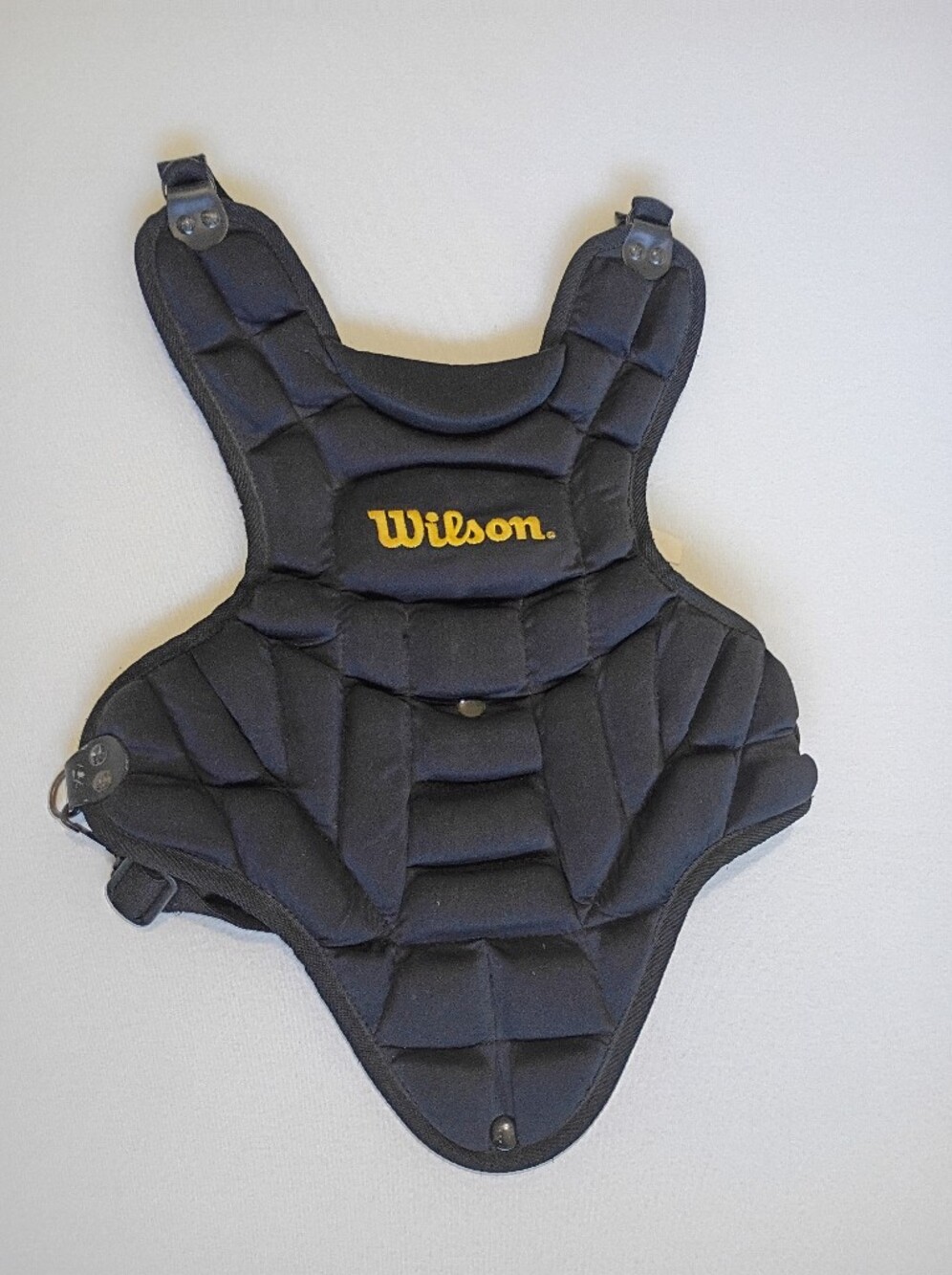 Wilson Padded Chest Protector in Black  with Gold Logo 12" Rusty Buttons See Pic